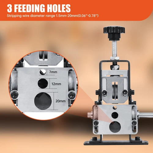 Manual Wire Stripping Machine Drill Powered Hand Crank Wire Stripper Tool 1-25MM - Bild 2 von 13