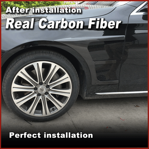 For Mercedes Benz W213 E300 E43 2017-2020 Real Carbon Side Air Vent Fender Cover - Picture 4 of 12