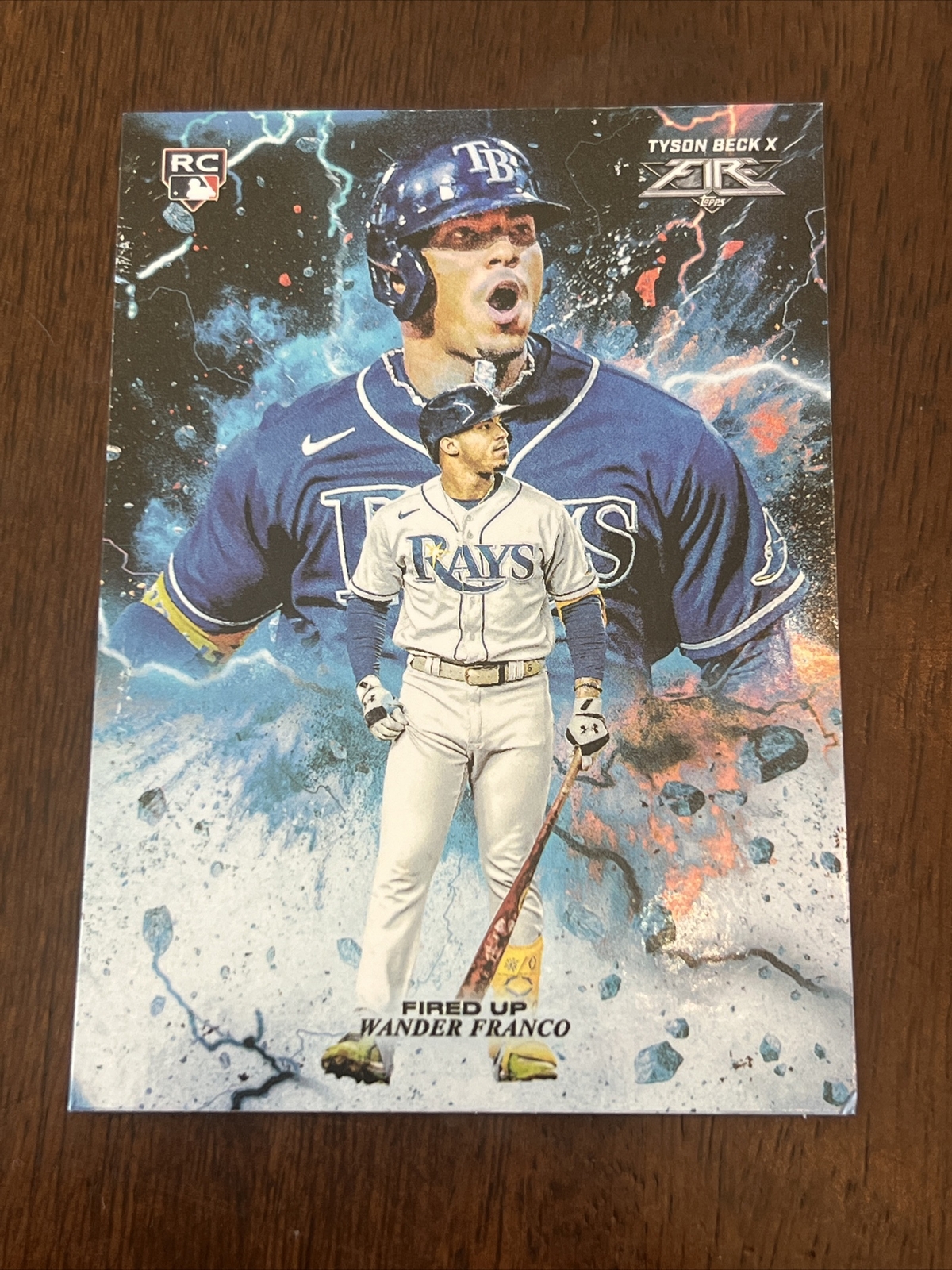 2022 Topps Fire WANDER FRANCO Rookie RC Fired Up Insert #FIU-20 TAMPA BAY RAYS