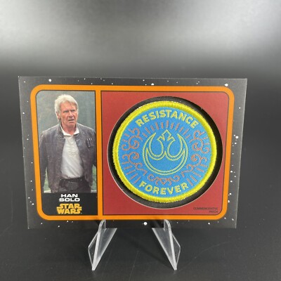 2019 Topps Star Wars Rise of Skywalker Han Solo Orange Patch PC-HSR #01/50 Card
