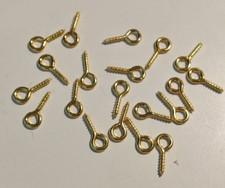 6144 - Schraubaugen 20 x 3 mm Goldfarben - Ideal f&uuml;r Puppenhaus, Puppenstube