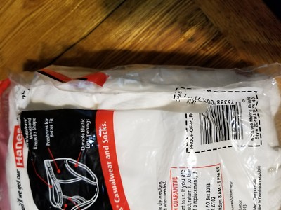 Hanes Size 40 Pkg of 6 Mens Briefs Preshrunk Cotton Comfortweave