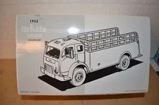 NEW FIRST GEAR 1953 WHITE 3000 STAKE BODY SHELL RAMOS OIL CO 1/34 SCALE 19-2066