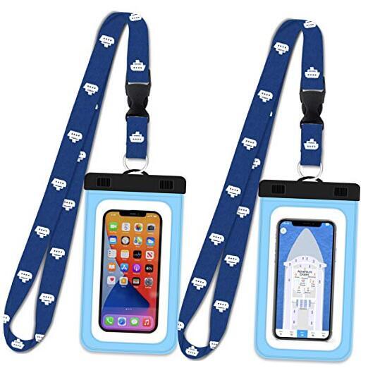 Cruise Lanyards Waterproof Cell Phone Pouch Dry Case w/Touch Screen - Large