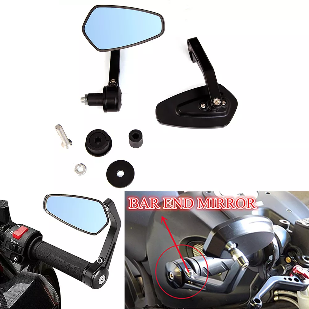 Motorcycle 7 8 Handle Bar End Mirrors For Kawasaki Ninja ZX 6R