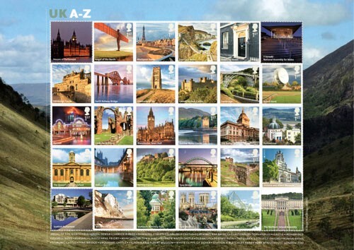 GB 2012 UK A-Z Stamp Sheet 26 stamps mint face value £44
