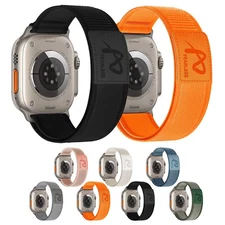 Rugged Nylon Band Soft Sport Loop Strap For iWatch 10 9 8 7 6 5 4 3 2 1 SE Ultra