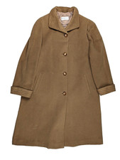 MARCONA Wollmantel Damen 42 Beige Wolle/Angora Einreihig warmer Mantel