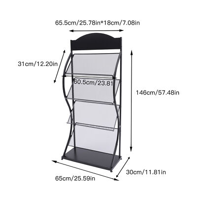 Multi-layer Book Shelf Rack | Floor Storage Display Rack USspaper Comic Display