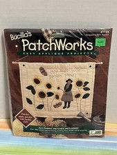 Bucilla PatchWorks How Does Your Garden Grow appliqu project kit 41149 17 x14