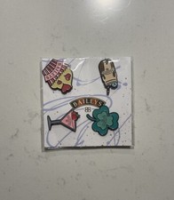 Baileys Irish Cream Lapel Pins Set of 4 Cupcake Jar Clover Martini Glass