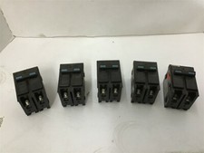 2 Pole 15 Amp Circuit Breaker Lot of 5