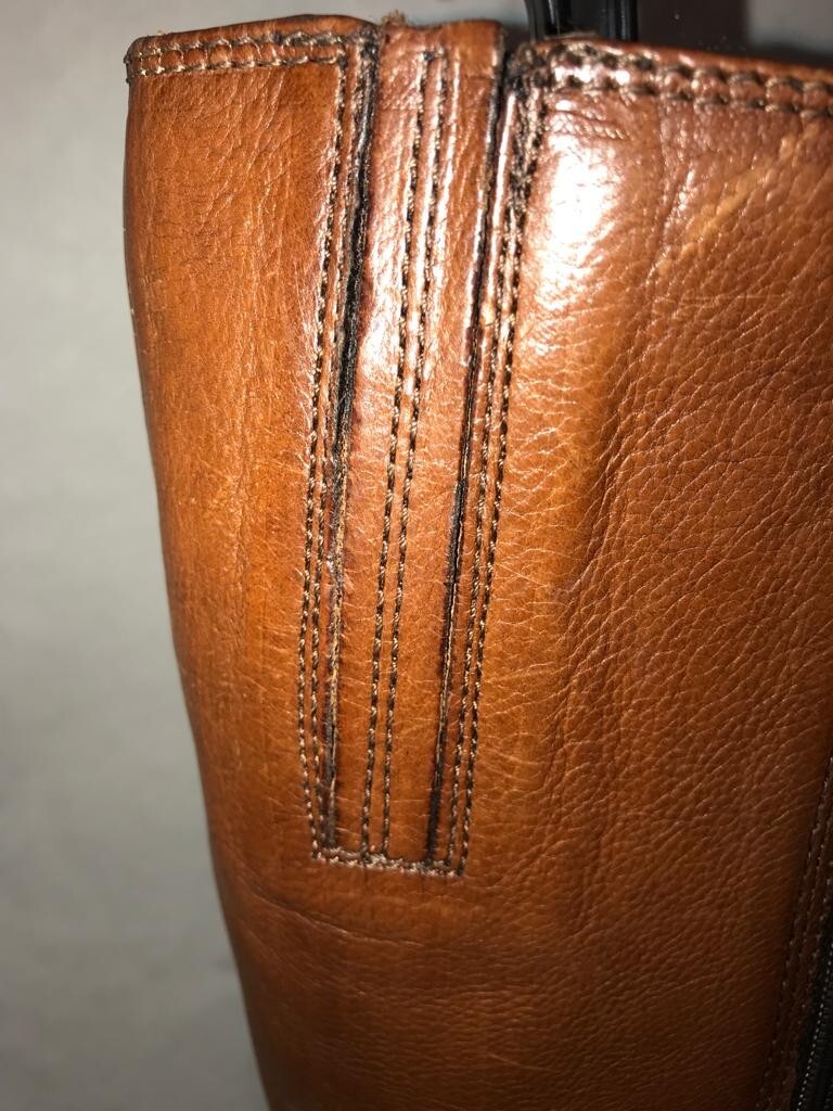 CLARKS LADIES BROWN LEATHER ZIP UP BLOCK HEEL KNEE HIGH BOOTS UK 5 EUR 38 BT141 eBay