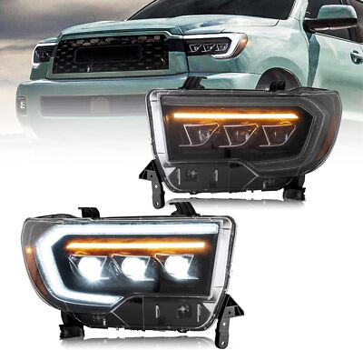 Projector Led Headlights For Toyota Tundra 2007-2013/ Sequoia 08-21 w/Sequential
