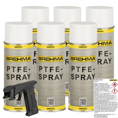 6x BREHMA PTFE Spray Kriechöl Gleitmittel Schmiermittel Trockenschmierung Griff
