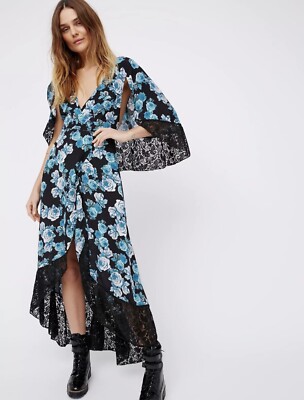 anthropologie blue ruffle cape dress By Anthropologie Ruffle Cape Mini Dress