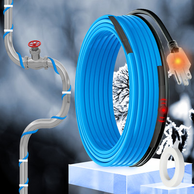 MAXKOSKO 30FT Heat Tape for Pipes, Thermostat-Controlled  120V  5w/ft