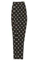 St.Emile Damen Hose Gr.36 schwarz gold gemustert gerade Regular Stretch