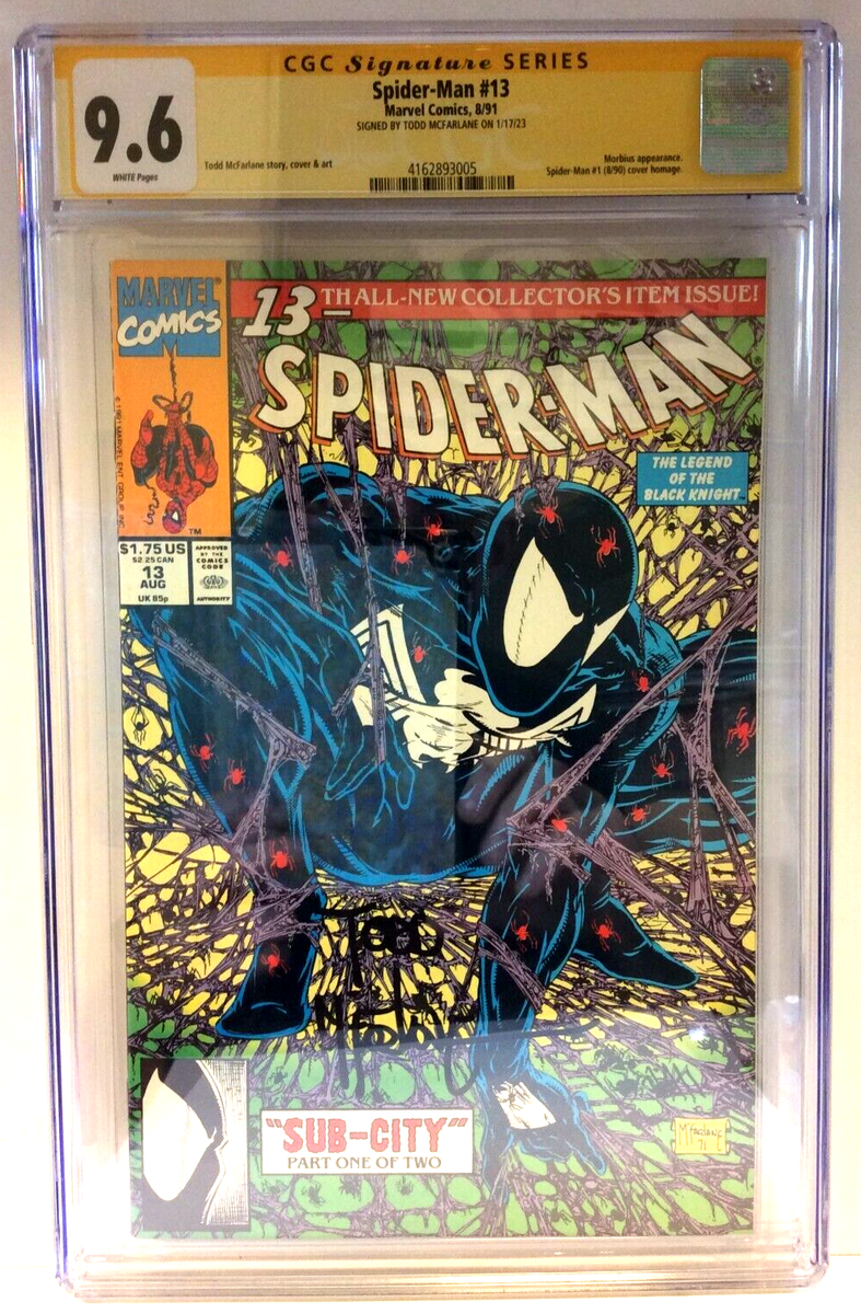 Spiderman #13 CGC 9.6, SS Signed Todd McFarlane 1st Print