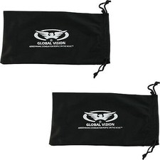 Bulk Lot 20 LARGE Black 4 1/4" x 8 1/2" Micro Fiber Sunglasses Carrying Pouch