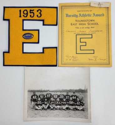 Vtg 1950s Youngstown East High School Athletic Varsity Letterman Award w Pics 53