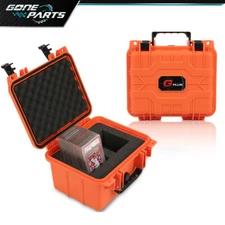 Orange Graded Card Storage Box Travel Waterproof Case Slab Holder Protector