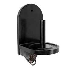 Billiard Wall Mounted Wood Cone Chalk Pool Table Holder - Black