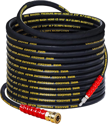 #ad 50 FT Pressure Washer Hose with 3 8quot; Quick Connect 4000 PSI Kink Resistant High $72.99