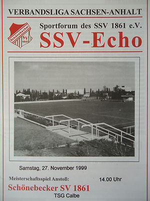 Programme 1999/00 Schönebecker SV 1861 TSG Calbe