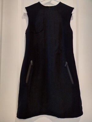 LUIS VUITTON Women's black uniform A-line dress pockets - size 34 (2 4)