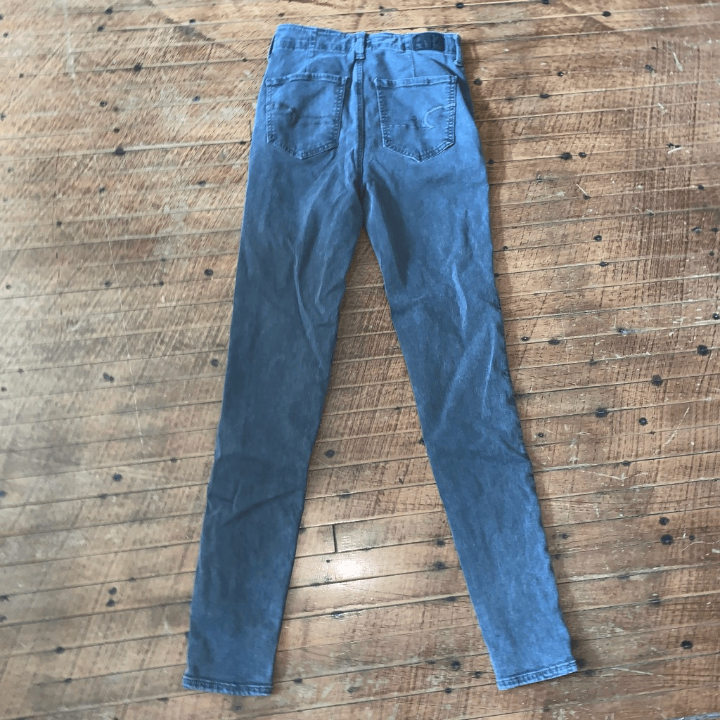 American Eagle gray multi button highest rise 4 l… - image 4