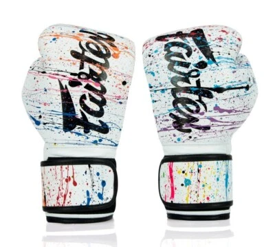 GENUINE FAIRTEX BRAND NEW MICRO FIBER BOXING GLOVES Painter Black Piping