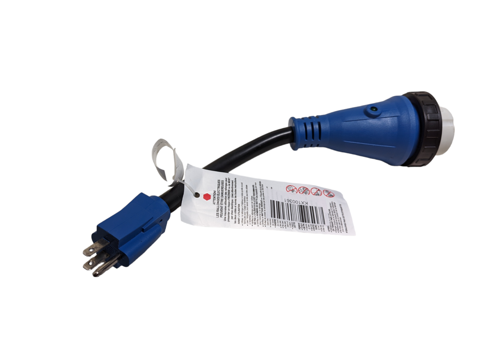 AMP UP Marine Shore Power Pigtail Adapter Cord 125v 30a Female x 15a