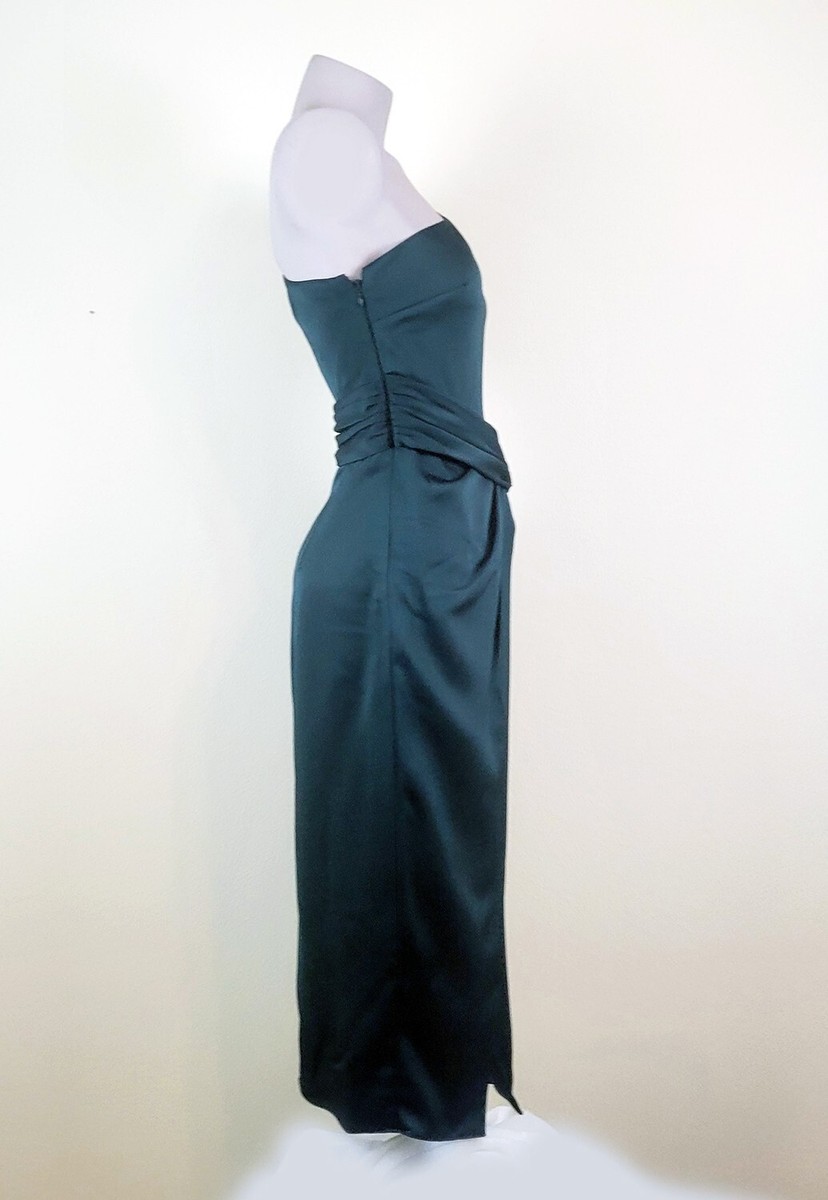 ted baker zaaraa one shoulder dress TED BAKER LONDON NWT One-Shoulder Pleated Waist Satin Sheath Midi Dress US 2 XS