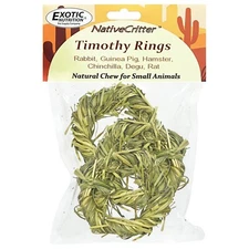 Timothy Rings - Fun & Unique Treat for Rabbits, Guinea Pigs, Hamsters, etc