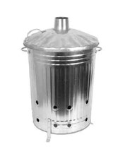 90L Galvanized Incinerator Bin for Garden Waste & Documents-Heavy Duty Bin