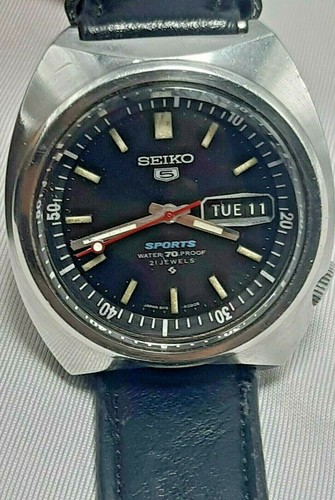 VTG SEIKO 5 SPORTS 6110-6023 WATER 70 PROF DAY DATE JAPAN AUTOMATIC MEN'S  WATCH | eBay