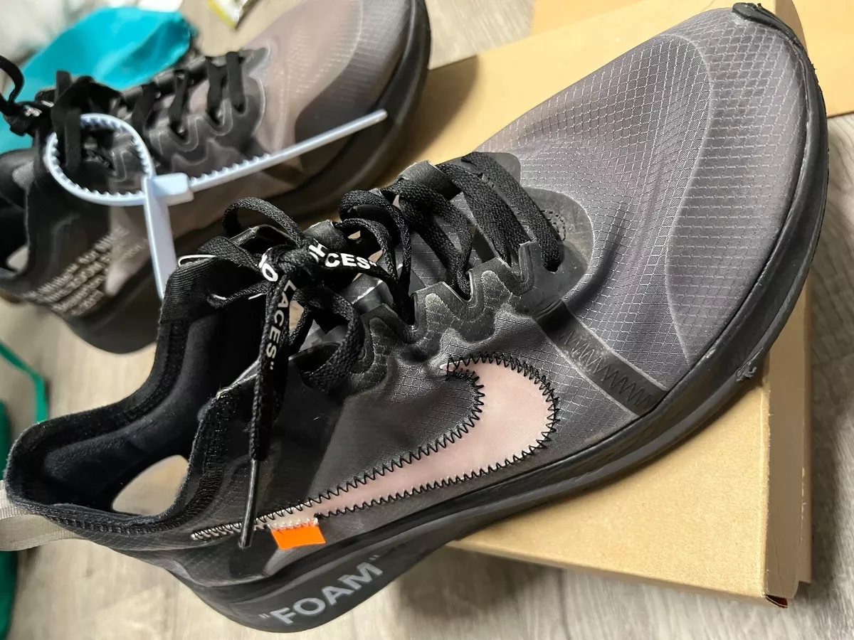 Size 10 - Nike Zoom Fly SP x OFF-WHITE Black 2018