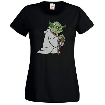 Youth Designz Damen T-Shirt Space Wizard Yoda Star Lustig Spruch Wars Serie Fun