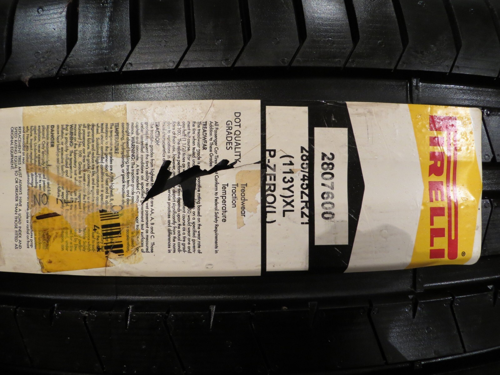 NEW 1 ONE PIRELLI P ZERO PZ4 2807600 L LAMBORGHINI 285/45R21 113Y 285 45 21 2902