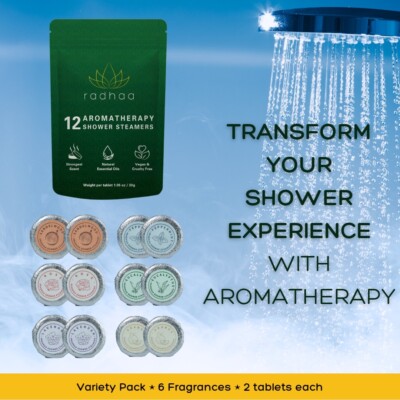 Premium Shower Steamers Aromatherapy Pack of 12 Shower Bombs with ...