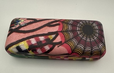 LA Eyeworks Eyeglass Sunglass Case Hard Clamshell Colorful Bug Insect Print
