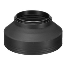 55mm Camera Lens Hood, Rubber Collapsible Lens Protector, Black