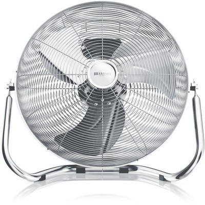 Brandson EL Ventilator 50cm Windmaschine 200W Chrom 35 km/h Neigbar NEU