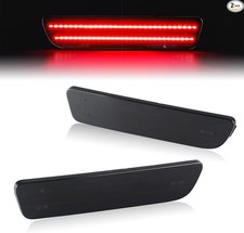 2Pcs Smoke Lens Red LED Side Marker Light Rear Lamps Assembly Replacement Compat