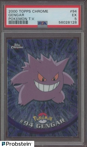 2000 Topps Chrome Pokemon TV #94 Gengar PSA 5 EX
