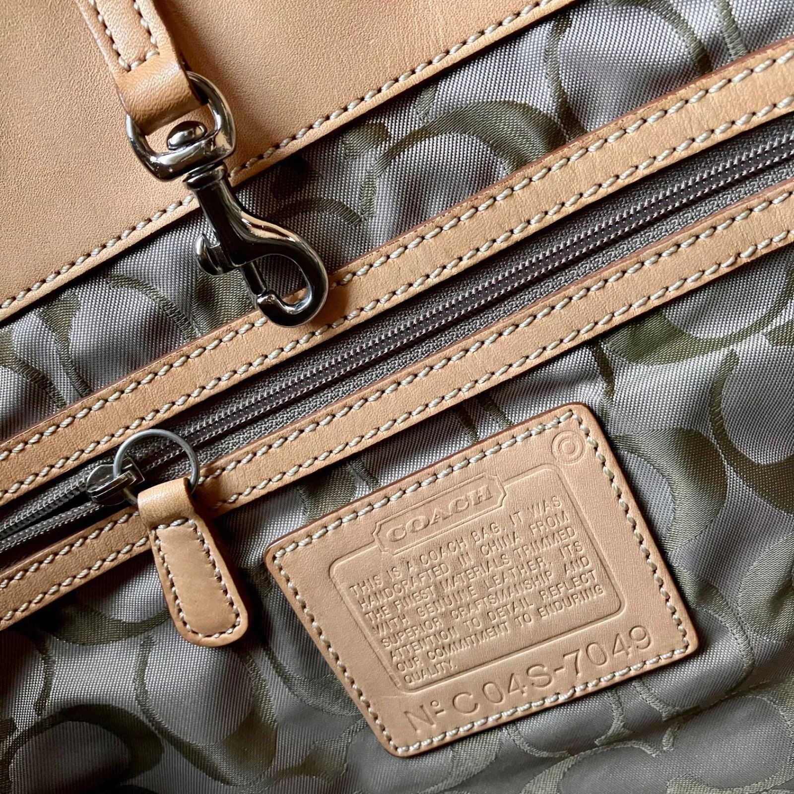 COACH Patchwork One Shoulder Bag Suede Canvas Lea… - image 16