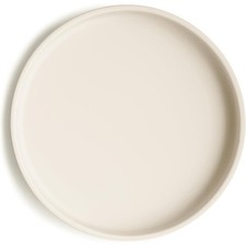 Silicone Suction Plate Non-Slip Feeding Dish Ivory
