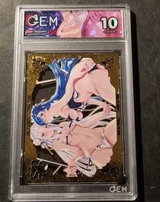 REM - EMILIA - RE:ZERO - GOLD METAL CARD - GRADED CARD 10 -NO PA BGS - 55 OF 100