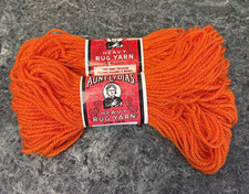 Aunt Lydia's Heavy Rug Yarn Skein  315 Tangerine 100 Kodel Polyester Lot Of 2